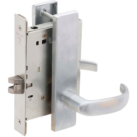 Schlage Grade 1 Fail Secure Electric Mortise Lock, 17 Lever, L Escutcheon, Request to Exit, Satin Stainless L9092EUB 17L 630 RX